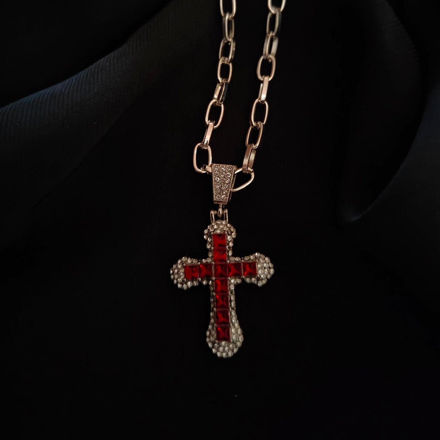 Iced Out Blood Crucifix